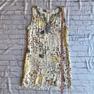 Skies are Blue Mini Dress Medium Boho Floral V-neck